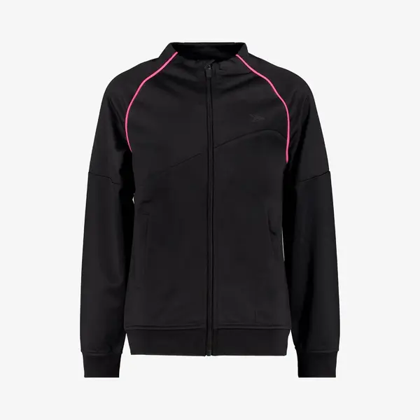 Dutchy Meisjes Trainingsjas Zwart Roze - Maat 164 thumbnail