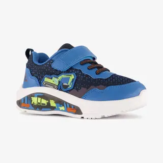 Blue Box Jongens Sneakers Met Lichtjes En Graafmachines - Blauw - Uitneembare Zool - Maat 26