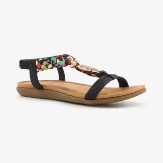 Blue Box Dames Sandalen Zwart Gevlochten Detail - Maat 42
