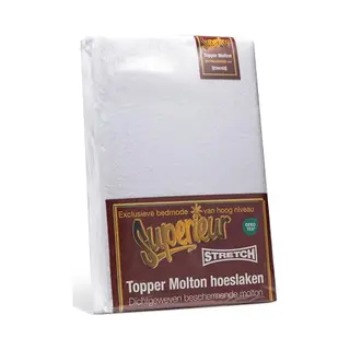 Superieur Topper Molton Hoeslaken, 90/100 X 200/220 Cm, Beschermt Je Waardevolle Topper, Matrasbeschermer