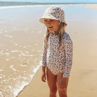 Swim Essentials - Uv Zonnehoed Baby - Kaki Panterprint - 0-1 Jaar - 0 - 12 Maanden
