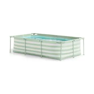 Swim Essentials Opzetzwembad - Frame Zwembad - Rechthoek - Groen/Wit Gestreept - 260 X 160 X 65 Cm