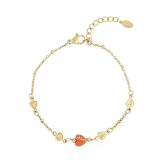 Yehwang Armband Hartjes - Stainless Steel (verkleurt Niet!) - LoveSieraden.nl - Goud