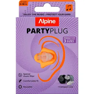 Alpine Hearing protection Alpine PartyPlug Oordopjes Festival - Nieuw & Verbeterd - 19dB Gehoorbescherming Voor Muziek, Concerten, Feesten & Festivals - Hoge Muziekkwaliteit -
