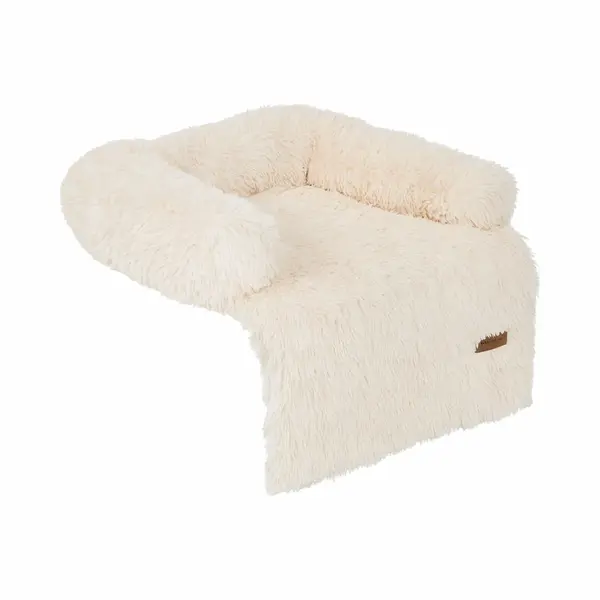 By Cee Cee By Cee Origineel Hondendeken Bank – Hondenkleed Bank - Fluffy Hondenmand - Premium - Volledig Afritsbaar - Beige - 75x90 - Maat S - Tess thumbnail