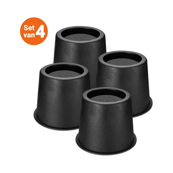 JustValue Meubelverhogers Rond – Set 4-delig – 7.6 Cm Hoog – Antislip – Geschikt Voor Poten Tot 7.6 Cm – Bed - Tafel - Stoel - Kast - thumbnail
