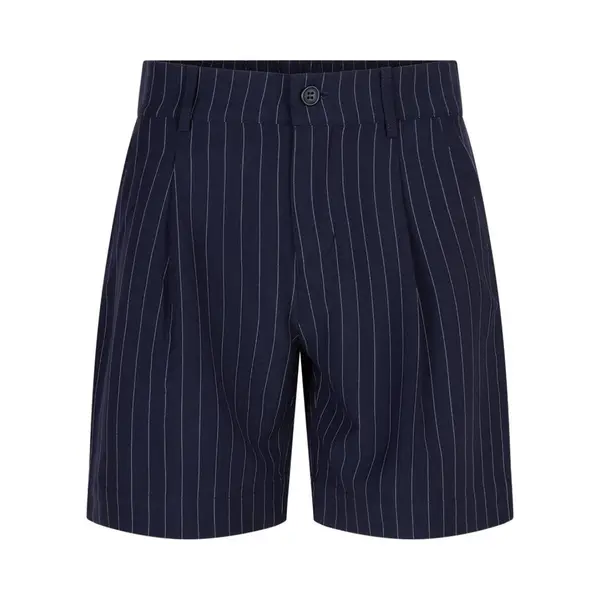 Red Button Broek Cleo Short Palazzo Pinstripe Srb4841 Dark Blue Dames Maat - W36 thumbnail
