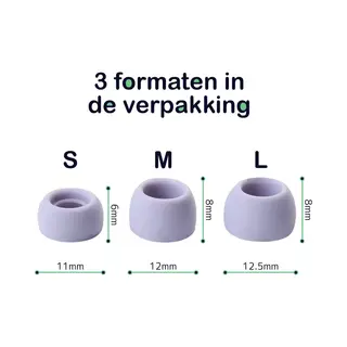 Scoby - Siliconen Tips Geschikt Voor Samsung Galaxy Buds Pro - Earbuds Tips - Optimale Pasvorm - 3 Maten - Paars