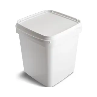 Booxies 10 Liter Emmer Wit Vierkant