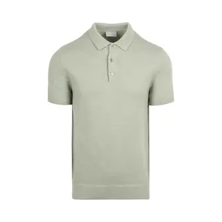 Suitable Heavy Knitted Polo Raw Lichtgroen - Maat Xxl - Heren - Polo Shirt Heren Met Korte Mouw