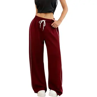Nivard Trainingsbroek Dames - Sportbroek - Trainingsbroek Lang - Trainingspak - Sportkleding - Bordeauxrood - S