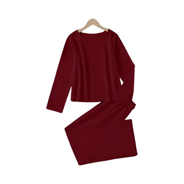 Bovista Linnen Broek Dames - Zomerbroek - Volwassenen - Lange Broek - Pantalon - Strandbroek - Zomer - Ibiza Stijl - Bordeauxrood - Maat Xl thumbnail