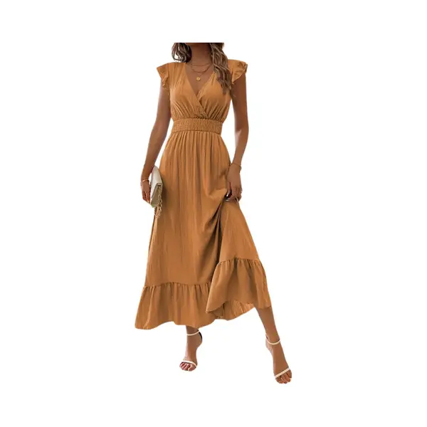 Bovista Zomerjurk Dames - Zomerjurken - Volwassen - Jurk - Ibiza Stijl - Sundress - Geel - Maat Xxl thumbnail