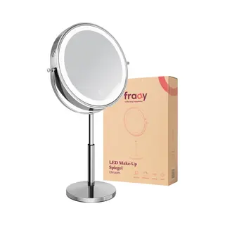 Fraay® Xl Make-up-Spiegel Mit Led-Beleuchtung - 10-fache Vergrößerung - Vergrößerungsspiegel Mit Licht - Wiederaufladbar - Rasierspiegel -