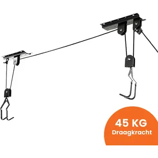 Frame Up Fiets Ophangsysteem Fietslift 45 Kg Draagkracht – Fietstakel – Fietshaak - Voor Aan Het Plafond