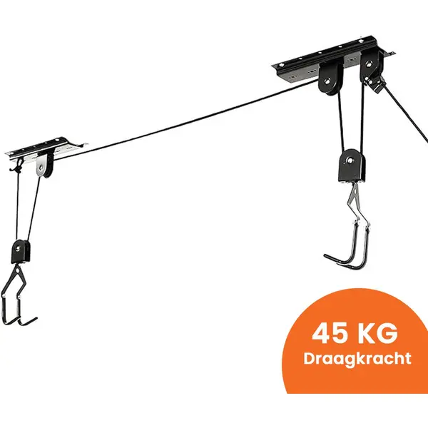 Frame Up Fiets Ophangsysteem Fietslift 45 Kg Draagkracht – Fietstakel – Fietshaak - Voor Aan Het Plafond thumbnail