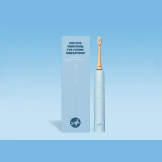 Smyle Schallzahnbürste Babyblau – Elektrische Zahnbürste Mit 40000 Vibrationen/Min, Sensor & 4 Monate Akkulaufzeit, Modernes Design Für Die