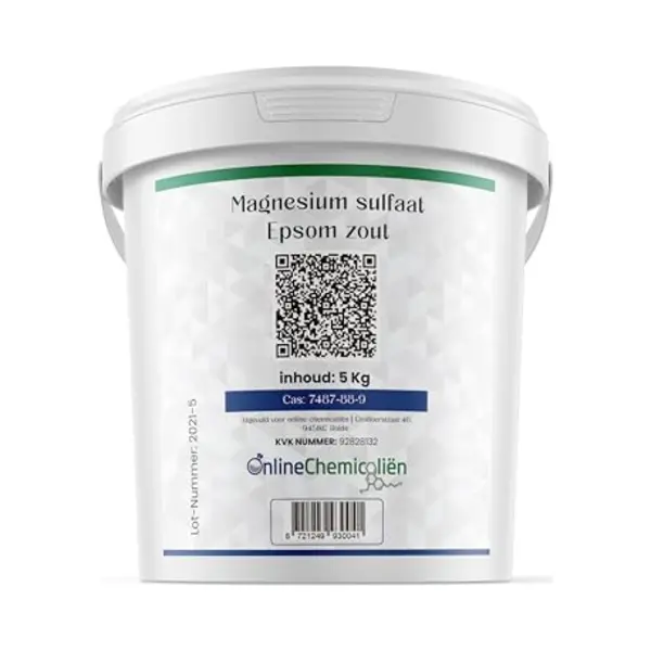 online chemicaliën Online Chemicalien – Epsom Zout 5 Kg – Magnesiumsulfaat Heptahydraat – Fijnkorrelig & Hoog Zuiver thumbnail