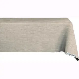Protecttable - Tafelzeil Linnenlook Taupe 140x310cm - Tafelkleed Afwasbaar - Kunststof