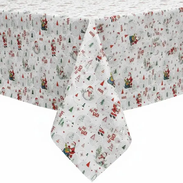 Protecttable - Kerst Tafelzeil HoHoHo 140x100cm - Tafelkleed Afwasbaar - Kunststof thumbnail