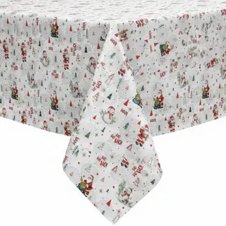 Protecttable - Kerst Tafelzeil HoHoHo 140x250cm - Tafelkleed Afwasbaar - Kunststof