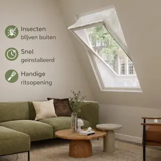 Aventara Dakraam Hor – 78 X 140 Cm – Geschikt Voor Velux, MK08 (Ggl 2, 308, M08) Fakro/Optilight, Maatcode 07 Insect Raamhor - Insecten Plissé -