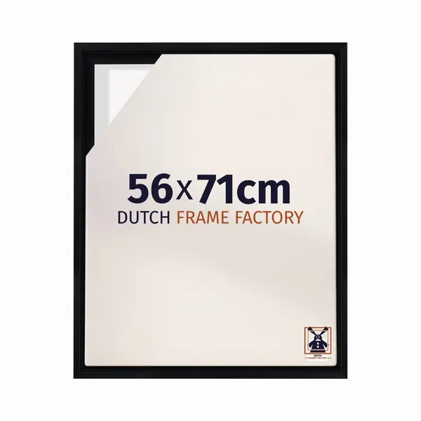 Dutch Frame Factory Baklijst 56x71 Cm - Zwart Mat - Geschikt Voor Canvasdoek - Mdf Baklijst Lausanne thumbnail