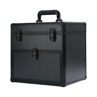 Guardian Beauty Nagel Beautycase - Aluminium - 4 Laags Uitschuifbare Lades - Zwart