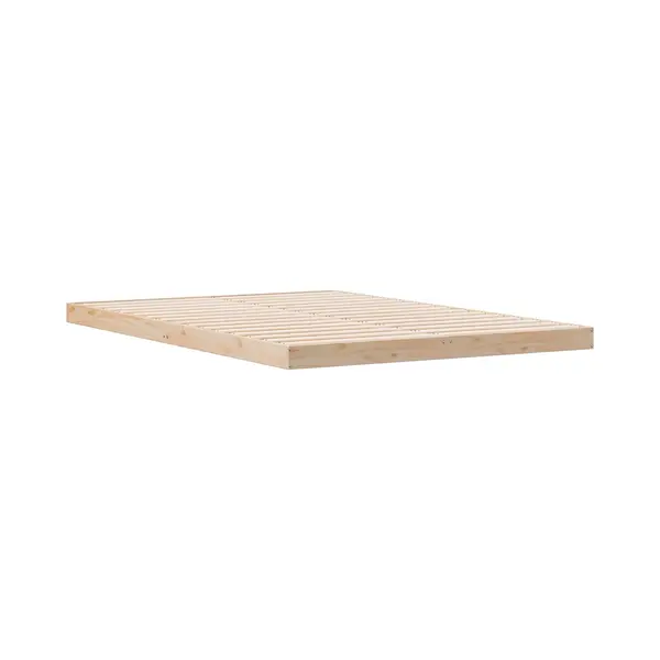 VidaXL Bodenbettrahmen Natur 140 X 210 Cm Massives Kiefernholz thumbnail