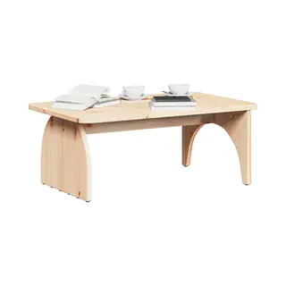 Coffee Table Natural 80 X 50 X 31 Cm Solid Pine Wood Vidaxl