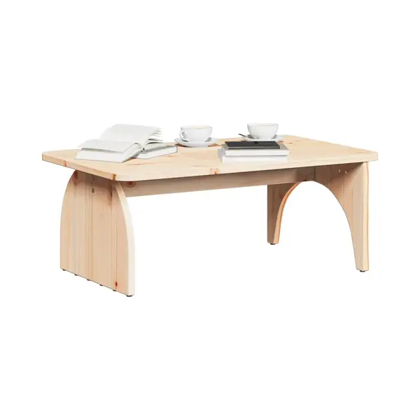 Coffee Table Natural 80 X 50 X 31 Cm Solid Pine Wood Vidaxl thumbnail