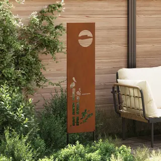 VidaXL Tuin Privacy Scherm Fretwerk Roestig 32 X 140 Cm Cortenstaal