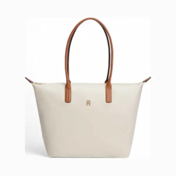 Tommy Hilfiger Tragetasche Popette Tote, Damen Handtasche, Schultertasche Mit Kontrastfarbigen Henkeln thumbnail