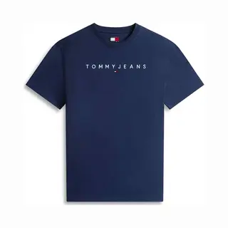 Tommy Jeans Linear Logo T-Shirt In Navy - M