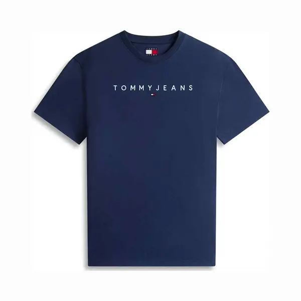 Tommy Jeans Linear Logo T-Shirt In Navy - M thumbnail