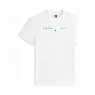 Tommy Jeans Linear Logo T-Shirt In Light Green - L