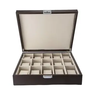 Emilie Collection - Horlogedoos - Bruin - Luxe Opbergdoos Voor 15 Horloges - Maat Large