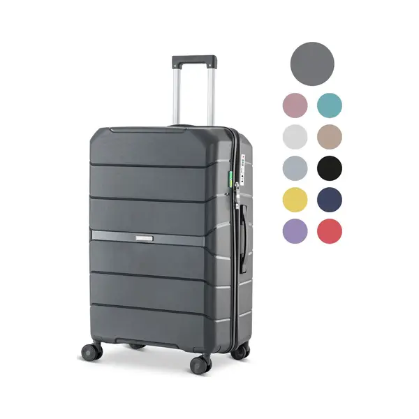 Skycases Urban Adventurer - Mittelgroßer Reisekoffer - Zahlenschloss - 44x27x66cm - 78L - Reisekoffer Mit Kofferschloss - Spinner-Räder - Anthrazit thumbnail