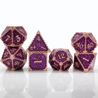Joyadice Joya Dice® Polydice Dobbelsteen Set Geschikt Voor Rollenspellen Zoals Dungeons And Dragons D&D DnD | Dobbelstenen Set | Dice Set | Metal Dice 7 Stuks