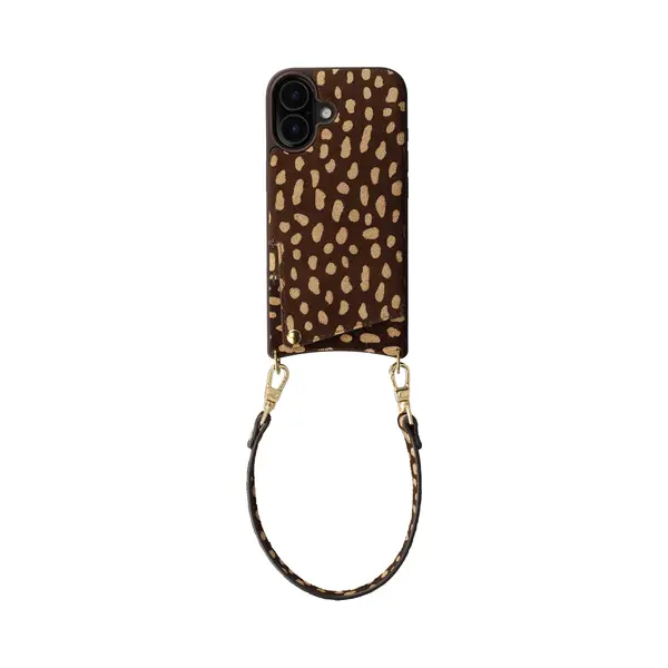 Selencia Hoesje - Geschikt Voor Apple IPhone 17 - Real Leather Backcover Met Pashouder - Fawn Chic thumbnail