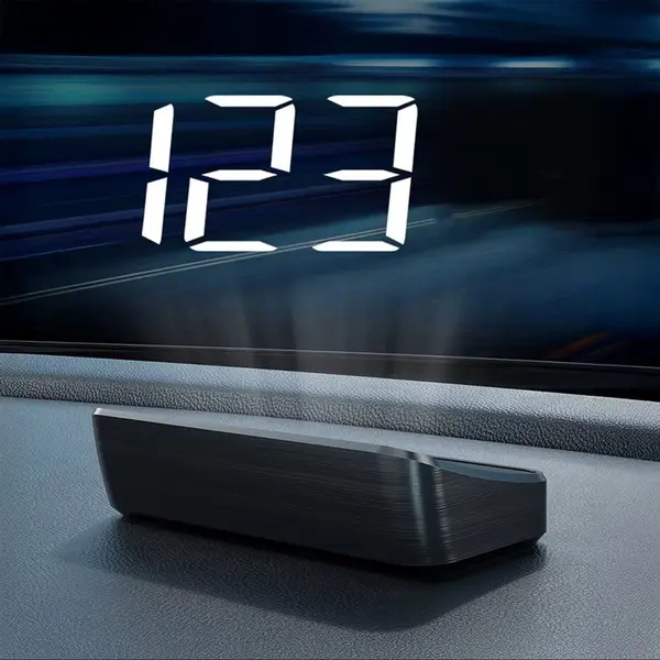 Tech Essentials Automatische - Gps Snelheidsmeter Auto Hud - Usb-C - Wit - Head Up Displays - Plug En Play thumbnail