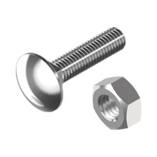 wasi Rvs Slotbout Met Moer M10x50 Mm Per Set Van 4