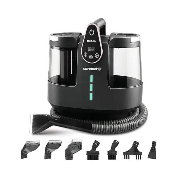 Carewat 2-in-1 Stoomreiniger Met Zuigfunctie – 130°C Hogedrukstoom – Dubbel Tanksysteem – 23 Accessoires – Voor Vloer, Tapijt, Bank & Auto thumbnail