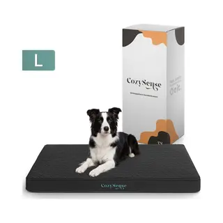 CozySense® – Orthopedisch Hondenkussen 90 X 55 Cm – Maat L - Waterdicht – Geschikt Als Benchkussen & Hondenbed - Zwart