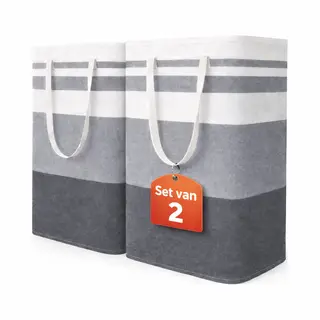 Rs Goods Wasmand 2 Pack - 75L - Opvouwbaar - Wassorteerder - Wasmanden - Opvouwbare Wasmand - Laundry Basket