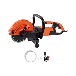 Elektrische Betonzaag Van, 9 Inch, 1800 W 15 A Motor, 3, 5 Inch Zaagdiepte, Nat/Droog, Voor Steen, Baksteen