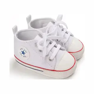 Baby-slofje.nl Stoere Baby Schoentjes - Babysneakers Van Baby-Slofje - Wit Maat 18 (12 Cm)