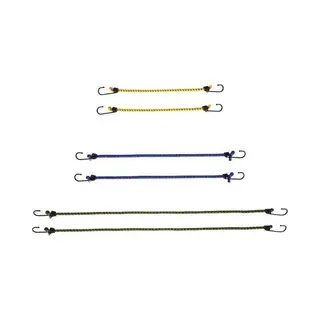 Nixnix® - 6 X Spanrubber Met Haak - Rubber - Elastieken - 60/40/30 Cm