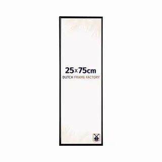 Dutch Frame Factory - Bilderrahmen 25x75 Cm - Schwarz Hochglanz - Bilderrhamen Aus Kunststoff Mit Antireflex Kunstglas - Fotorahmen 25x75 Cm - Easy