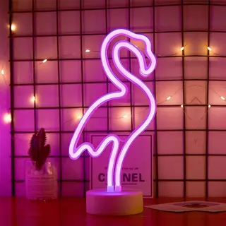 ZoeZo Design - Neon Led Lamp Flamingo - Roze - Decoratie - Sfeerverlichting - Wandlamp - Neon Verlichting - Op Voet